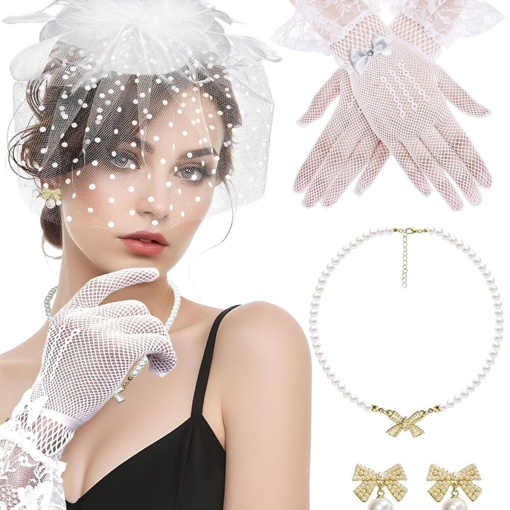 Fascinators Hat for Women Tea Party Hat Headband Flower Mesh Ribbons Feathers Cl